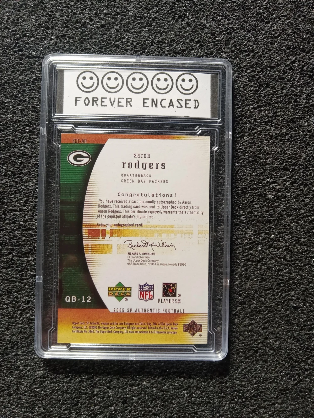 Aaron Rodgers Green Bay Packers HOF Cracked Ice Autograph Football Rookie Card